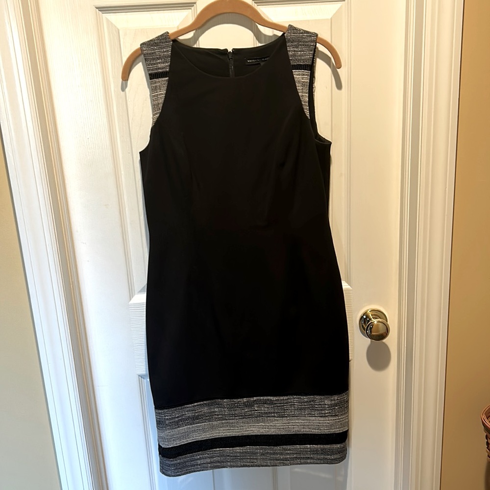 Elegant Black and Gray Sleeveless Dress
